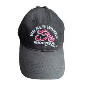 Wicked Women Choppers Motorcycle Hat Biker Cap Adjustable WWC Pink Black New